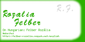 rozalia felber business card